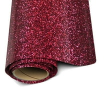 Siser Glitter Heat Transfer Vinyl – Burgundy HTV Iron on Vinyl – 12” x 3 Foot ( 36 inches / 1 yard )
