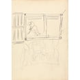 thumbnail image 2 of Spencer Frederick Gore 14x18 Gold Ornate Wood Frame and Double Matted Museum Art Print Titled - Cave of the Golden Calf; Design for a Decorative Panel, Horse and Rider (1912), 2 of 4