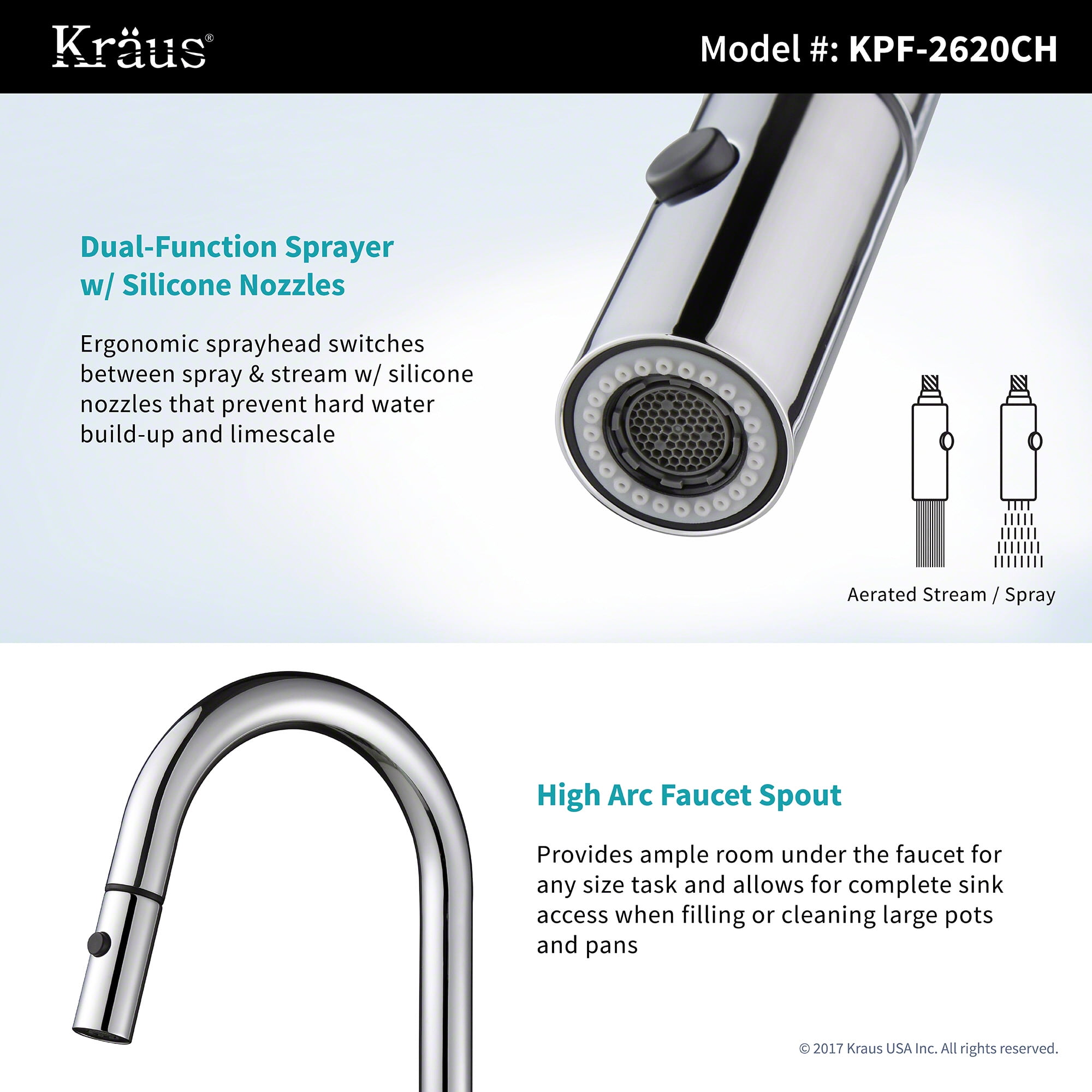 Kraus O Single Handle Pull Down Kitchen Faucet With Quickdock Installation And Deck Plate In Stainless Steel Finish