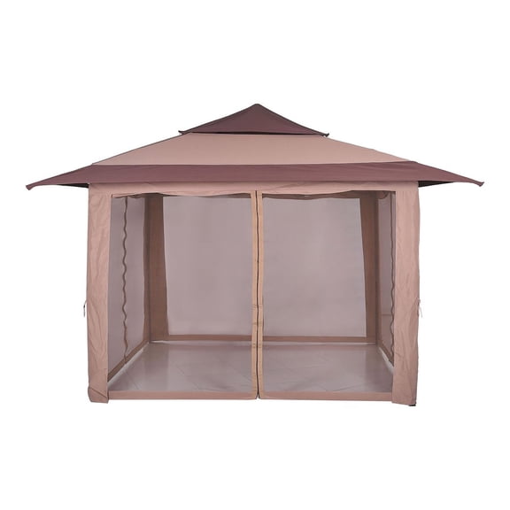 Furniture of America Memeb Outdoor Gazebo with Side Shade