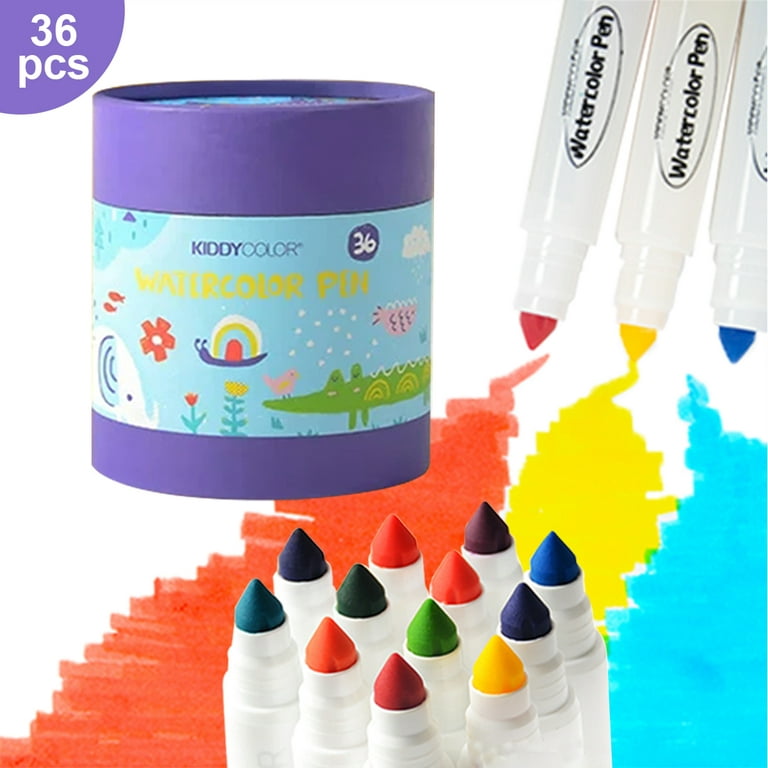  KIDDYCOLOR 24 Colors Washable Marker Set for Kids, Conical Tip  Broad Line Markers for Kids, Art Supplies for Toddlers Age 3+ : Toys & Games