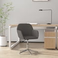 thumbnail image 1 of vidaXL Swivel Office Chair Dark Grey Fabric, 1 of 5