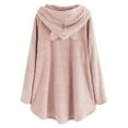 thumbnail image 3 of Trajes Navideños Para Mujer Abrigo de Felpa de Invierno Impresión Informal Orejas de Gato Top de Manga Larga Con Capucha Odeerbi ODB203384, 3 of 4