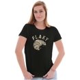 thumbnail image 3 of Funny Flaky Croissant Food Joke Womens Slim Fit Graphic Tee Brisco Brands S, 3 of 6
