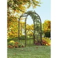 thumbnail image 6 of Plow & Hearth Montebello 84" Iron Garden Arbor with Gate - Bronze Finish, 6 of 8