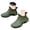 Green, variant on Men's Ankle Rain Boots Waterproof Rubber Garden Shoes Arch Support Slip on Chelsea Rainboots for Gardening Fishing Boating Camping Sailing (Red,9.5)