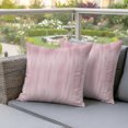 thumbnail image 3 of Outdoor Pillow Covers 18x18 Set of 2, Pink Waterproof Patio Throw Pillow Covers for Couch Sofa Chair, Modern Abstract Art Ombre Striped Decorative Pillowcases for Throw Pillows, 3 of 9