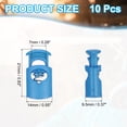 thumbnail image 2 of Uxcell Plastic Cord Lock, Single Hole Spring Toggle Stopper Adjustable Cord Stop Fastener End Blue, 2 of 6