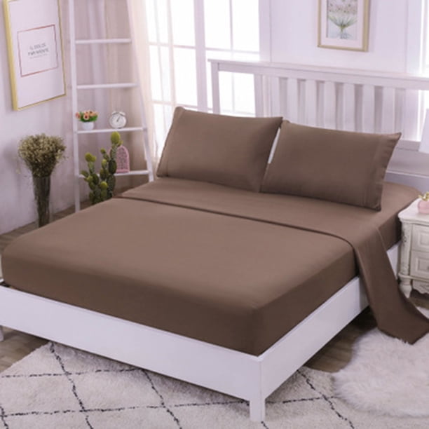 Sábana ajustable Funda de almohada Juego de fundas de colchón Home Hotel Juego de sábanas de poliéster Queen 4pcs / set kenally HA5199-12B