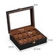 thumbnail image 2 of Caja de madera para guardar relojes con 10 rejillas, organizador de exhibición de joyas, 2 of 5