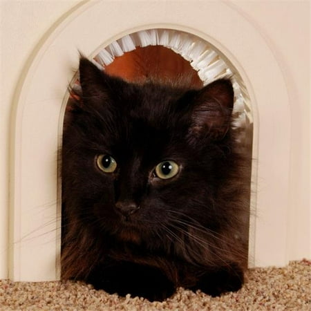 Pet Door For Cats With Removeable Brush