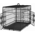 thumbnail image 6 of Yaheetech 30'' Folding Metal Wire Pet Kennel Dog Crate with Divider and Pull-out Tray, Black, 6 of 9