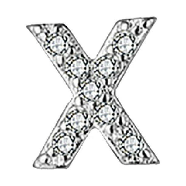 Xihbxyly Pendientes para Mujer y Niña con Inicial de Circonita de 5 Mm, Letra Mayúscula Az