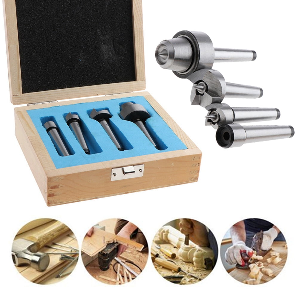 4PC MT2 Wood Lathe Live Center Drive Spur Cup Kit Arbor Wooden Turning Tools 