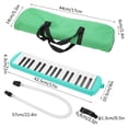 thumbnail image 4 of LOVEVER Melodica Instrument  32 Key Professional Mouth Air Piano Keyboard Musical Instrument with Short Mouthpiece and Carrying Bag Green[Green], 4 of 9