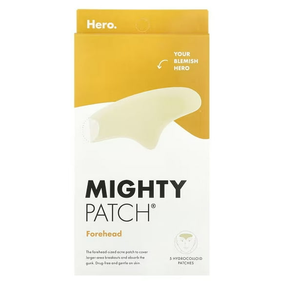 Hero Cosmetics , Mighty Patch Front, 5 Patchs Hydrocolloïdes