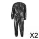 thumbnail image 1 of 2xFitness Traje De Sauna Ejercicio Gimnasio Casa Sudadera Con Capucha Pantalones Negro XL, 1 of 10