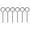 Black, variant on 6pcs Dogging Hex Key Wrench 5/64" SAE Metal Dog Door Keys Spanner with O-Ring Full Loop for Push Bar Emergency Exit Devices, Silver Tone