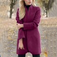 thumbnail image 3 of Women's Long Cardigan Coat with Short Front Sleeve and Solid Open Jacket Design for Stylish Comfort, 3 of 4