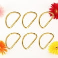 thumbnail image 1 of RUNROTOO 100PCS Metal D Rings Golden for Harnesses and Adjustable Backpack Straps, 1 of 7