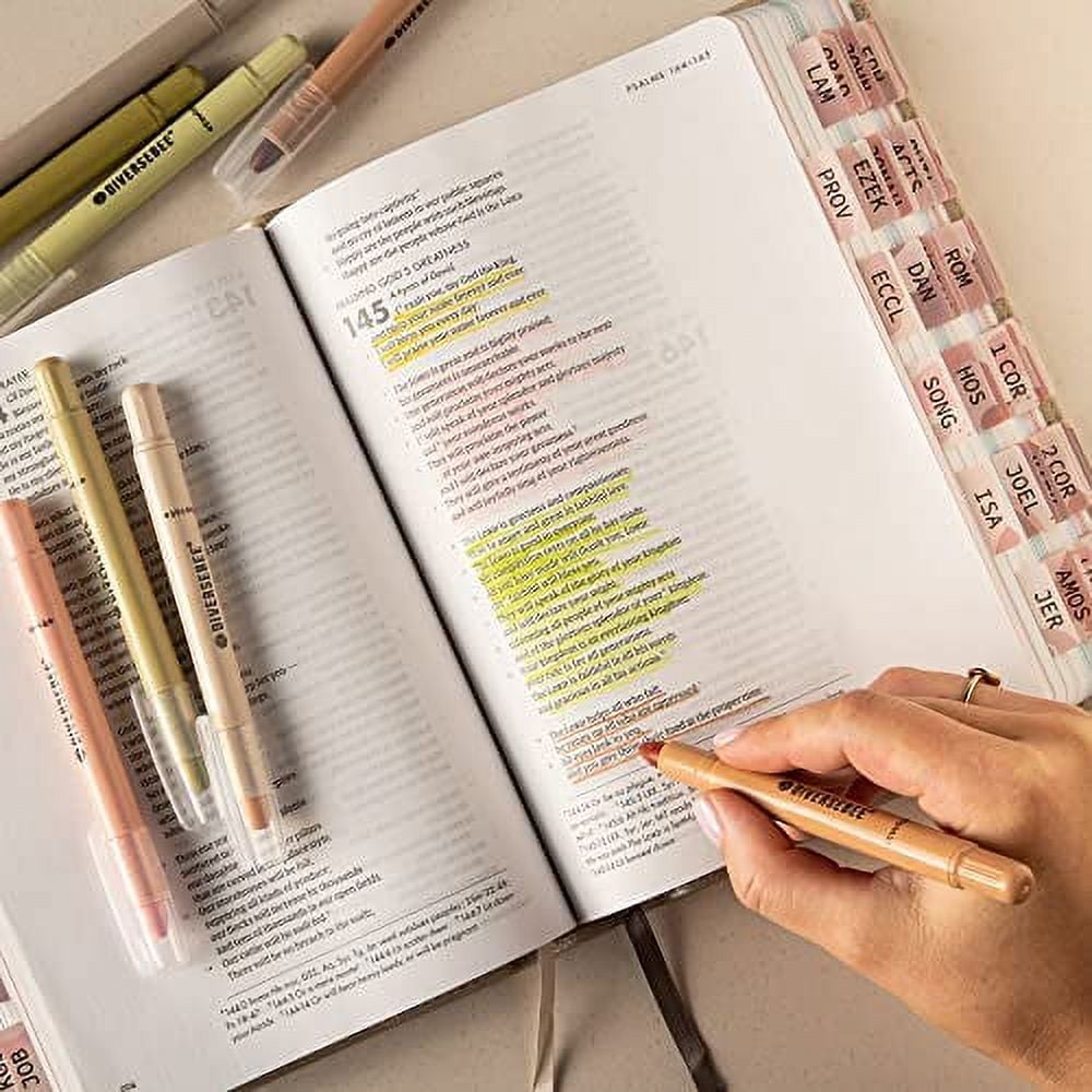 DIVERSEBEE Bible Highlighters and Pens No Bleed, 8 Pack Assorted