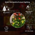 thumbnail image 5 of Hongchun Christmas Lights, APP & Remote Controlled Smart Christmas Tree Lights, 100 LED10M Multicolor String Lights Indoor Outdoor, 16 Million Colors Change, Music Sync, Christmas Tree Topper,, 5 of 5