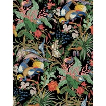 NextWall Ebony Tropical Canopy Peel and Stick Wallpaper