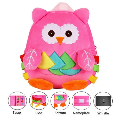 3D Cute Kids Children Toddler Backpack Plush Toy Animal Cartoon SchoolBag Soft Plush Bag for 1~5 Years Baby