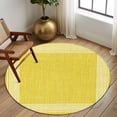 thumbnail image 2 of Round Rugs 5Ft, Yellow Retro Greek Key Round Area Rug Washable Indoor Throw Carpet, Geometric Greece Ancient Rustic Soft Non Slip Circle Rug for Cabinet Bathroom Home Decor Aesthetic, 2 of 8
