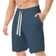 thumbnail image 3 of Pantalones cortos KIHOUT para hombre, informales, lisos, con bolsillo, cintura elástica, rectos, deportivos, para entrenamiento, 3 of 3