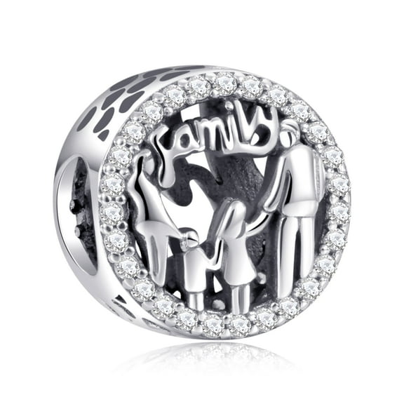 925 Sterling Silver Charm for Bracelets a family of fourCharms Women Bracelet Charm