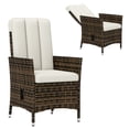 thumbnail image 1 of Outsunny Wicker Outdoor Recliner Chair with Adjustable Backrest, Cream, 1 of 10