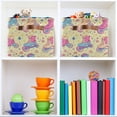 thumbnail image 6 of Yayeee Canvas Storage Basket with Handles for Shelves Fabric Bins Closet Organizer, Neon Skates, 6 of 8