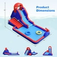 thumbnail image 7 of Infans Inflatable Waterslide w/ Climbing Wall Slide Splash Pool Swim Rings&480W Blower, 7 of 7