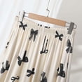 thumbnail image 6 of Warop Women's Pajama Pants with Elastic Waistband, Bow Print, Comfortable and Casual for Home and Daily Use, 6 of 9