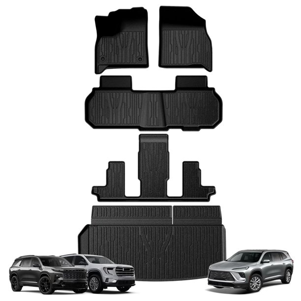 Alfombrillas de coche y maletero para todo tipo de clima para GMC Acadia/Chevy