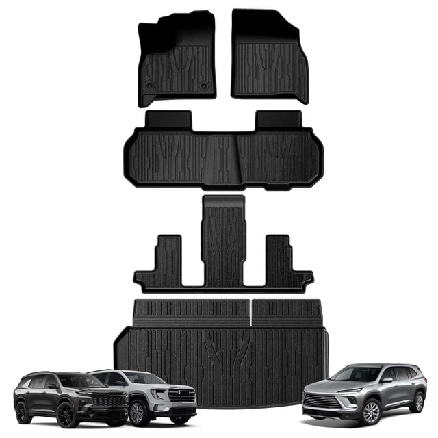 Alfombrillas de coche y maletero para todo tipo de clima para GMC Acadia/Chevy
