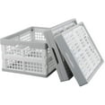 thumbnail image 1 of Bac de Rangement Pliable 14 Litres Ensemble de 3 Caisses de Rangement en Plastique, 1 of 7