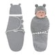 thumbnail image 2 of Envoltorio para bebé con gorro Paños para eructar para bebés recién nacidos hechos de cómodo algodón orgánico, saco de dormir para bebés de 0 a 3 meses, 2 of 8