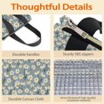 thumbnail image 4 of Daisy Pioneer Flower Insulated Lunch Bag for Women Men, Large Portable Soft Cooler Tote, Thermal Food Storage Bag with Pearl Cotton, 8.66L, 8.75"x5.75"x9.5", 4 of 6