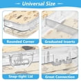 thumbnail image 4 of Plastic Pencil Box Large Capacity Pencil Boxes Clear Boxes with Snap-Tight Lid Stylish Office Supplies Storage Organizer Box Bees and Flowers Pattern, 4 of 7