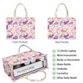 thumbnail image 2 of Large Capacity Tote Bag,Pioneer Flower Floral Print Pattern Handbag Fashion Luxury Tote Bag,15.7"x13"x 5.1" Inches,Laptop Compatible, 2 of 6
