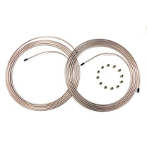 The Stop Shop 20 Feet of 1/4 inch Copper/Cupronickel Brake Line Tubing with Fittings (2-10 foot coils)