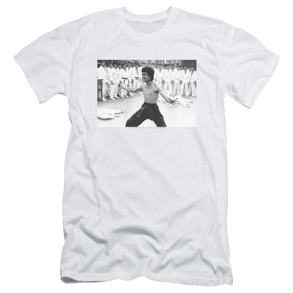Bruce Lee Triumphant S/S Adult 30/1 T-Shirt White
