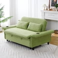 thumbnail image 4 of 3-in-1 Convertible Sofa Bed,Modern Corduroy Sleeper Sofa with Pull Out Bed,Loveseat Couch with Adjustable Armrest for Living Room,Green, 4 of 7