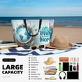 thumbnail image 5 of Kdxio Let's go Travel for Beach Bag for Women Large Beach Tote Bag Waterproof Sandproof Swim Bag with Zipper Pockets Beach Vacation Travel, 5 of 7