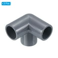 thumbnail image 3 of Uxcell 3 Way Elbow Pipe Fittings Pack Joint Coupling Pipe Adapter for Pipe Connection, Gray 25/32" 3Pcs, 3 of 5