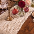 thumbnail image 2 of Sm:)e Boho Beige Gauze Cheesecloth Table Runner 35x120 Inch, Multi-Purpose Decor for Kitchen Dining Wedding Holiday Party, 2 of 5