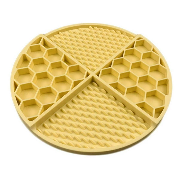 Methold Alfombrilla de alimentación Almohadilla Licky Ralentización Comer Multicolor Lavable Resistencia al desgaste Estable Anti-golpe Práctico Suministros para perros Amarillo Methold PT005058-05