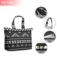 thumbnail image 2 of Black Geometric Striped Pattern with Hearts Travel Tote Bags for Women Carry On,Large Weekender Bags for Women Travel,Multi Functional Duffle Bag for Work,Shopping,Sports, 2 of 5